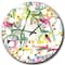 Designart 'Floral Botanical Retro Xi Mid-Century Modern Wall Clock